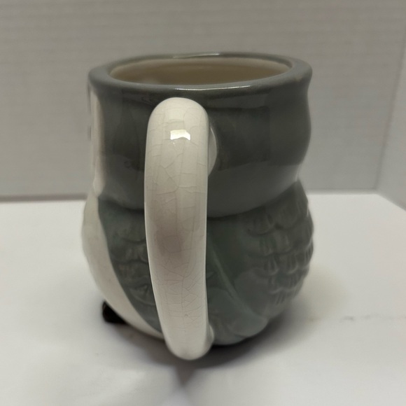 Owl Modern Gourmet Foods Mug 3-D Gray & White Fall 16‎ oz Coffee Tea Cup - Picture 6 of 16